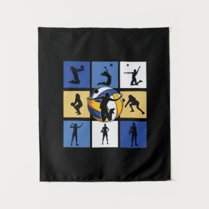 Volleyball Player Volleyball Circle Tapestry
