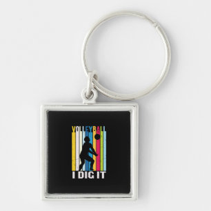 Volleyball Player Volleyball I Dig It Key Ring