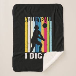 Volleyball Player   Volleyball I Dig It Sherpa Blanket