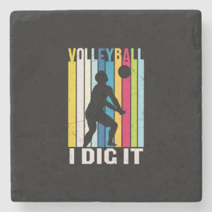 Volleyball Player Volleyball I Dig It Stone Coaster