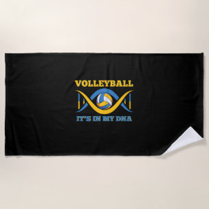 Volleyball Player Volleyball It Is In My Dna Beach Towel
