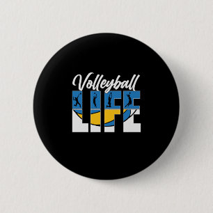 Volleyball Player Volleyball Life 6 Cm Round Badge