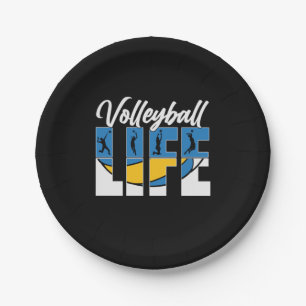 Volleyball Player Volleyball Life Paper Plate
