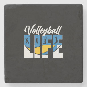 Volleyball Player Volleyball Life Stone Coaster