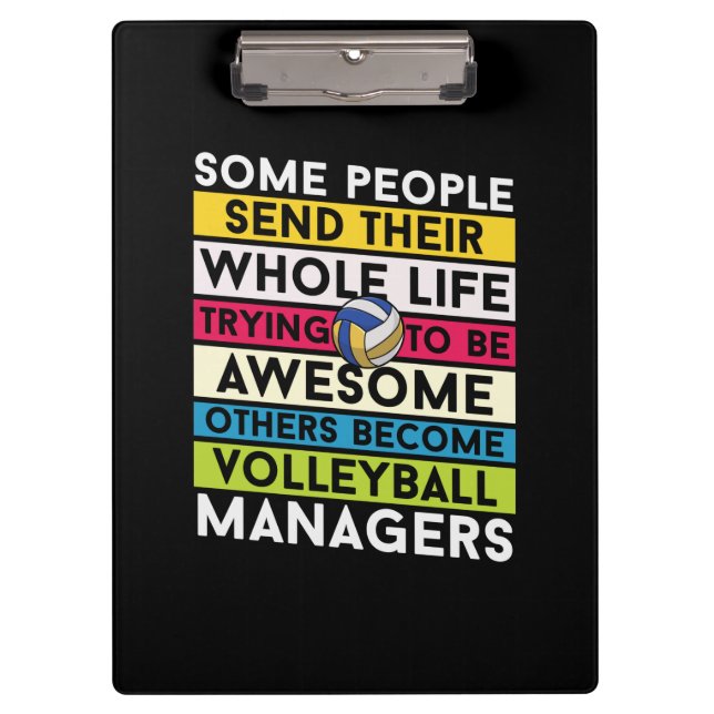 Volleyball Player | Volleyball Managers Clipboard (Front)