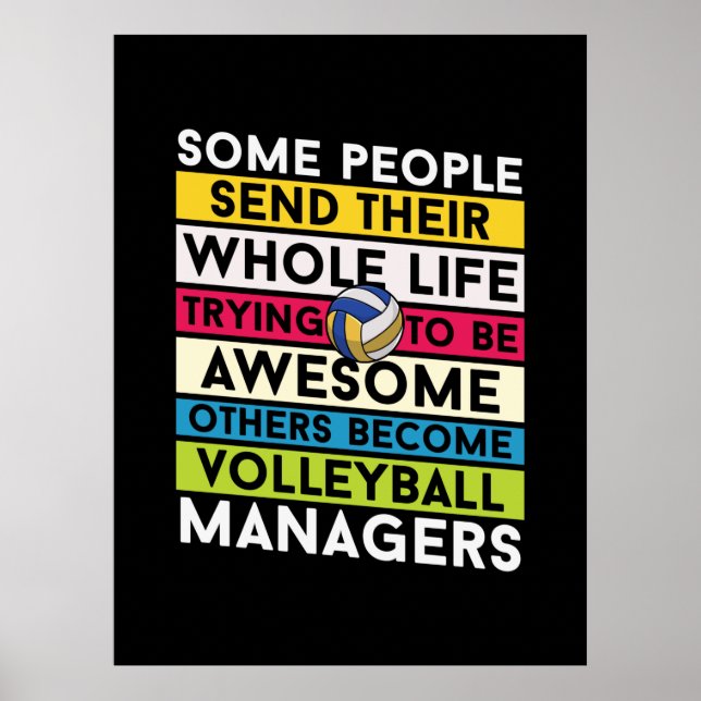 Volleyball Player | Volleyball Managers Poster (Front)
