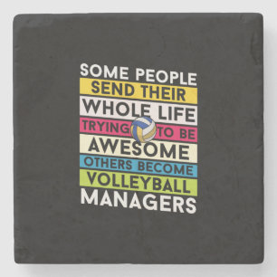 Volleyball Player Volleyball Managers Stone Coaster