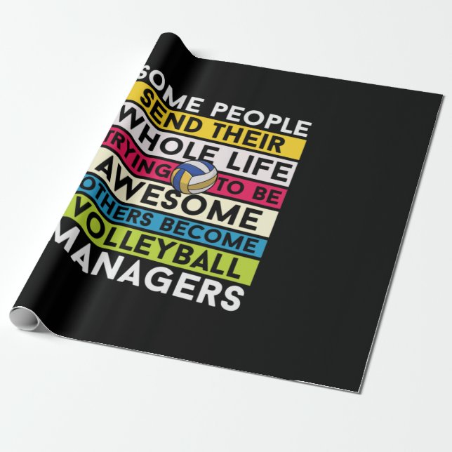Volleyball Player | Volleyball Managers Wrapping Paper (Unrolled)