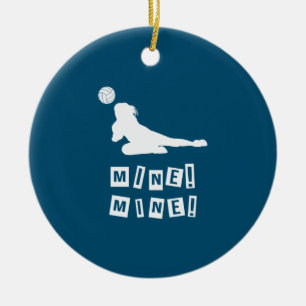 Volleyball Player Volleyball Mine Ceramic Ornament