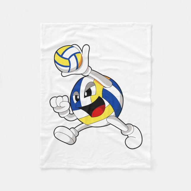 Volleyball player with Volleyball Fleece Blanket (Front)