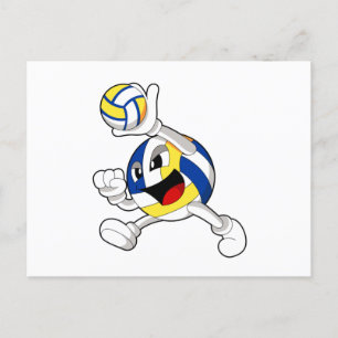 Volleyball player with Volleyball Postcard