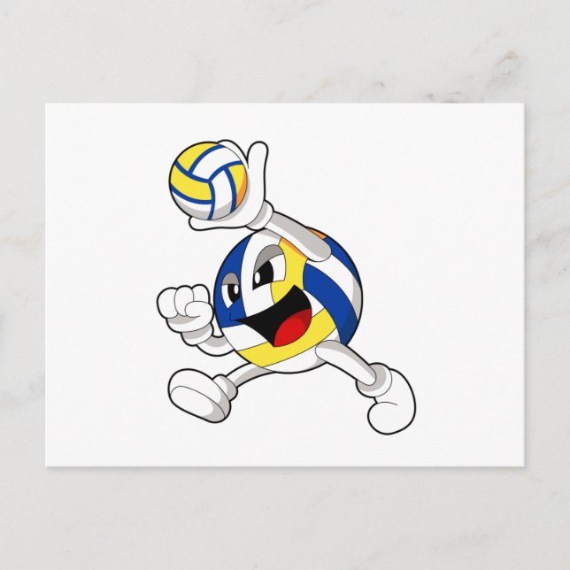 Volleyball player with Volleyball Postcard (Front)