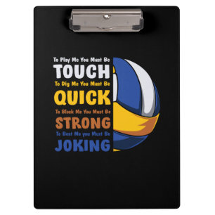 Volleyball Player   You Must Be Strong Clipboard