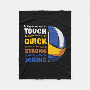 Volleyball Player You Must Be Strong Fleece Blanket