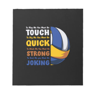 Volleyball Player You Must Be Strong Notepad