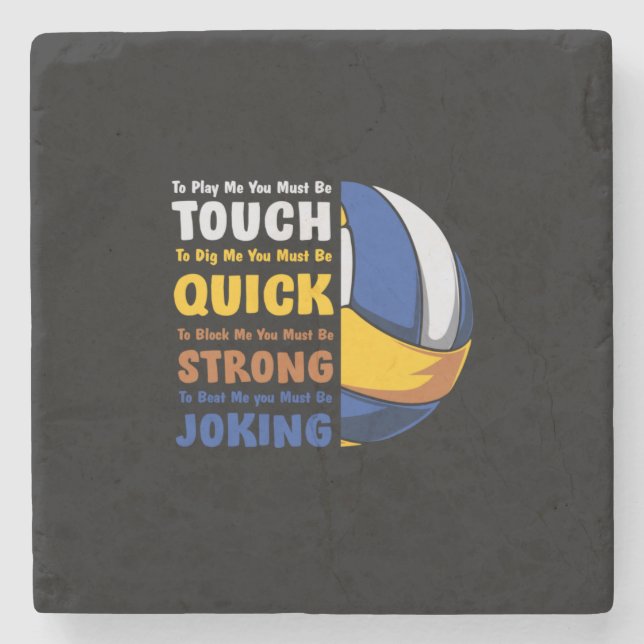 Volleyball Player | You Must Be Strong Stone Coaster (Front)