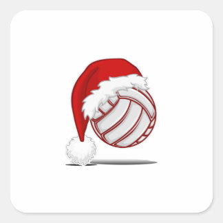 Volleyball players Fans Xmas outfit fun Christmas Square Sticker