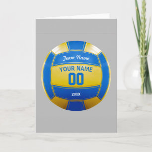 Volleyball Player's Name Year Team Blue and Yellow Card