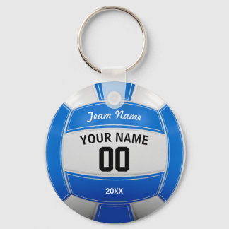 Volleyball Player's Name Year Team Blue Key Ring
