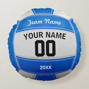 Volleyball Player's Name Year Team Blue Round Cushion