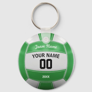 Volleyball Player's Name Year Team Green Key Ring