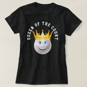 Volleyball Queen of the Court Gold Crown T-Shirt