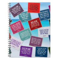 Volleyball Quotes Notebook in Colours