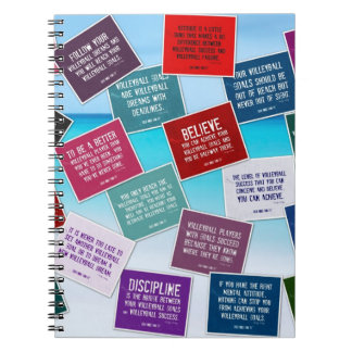 Volleyball Quotes Notebook in Colours