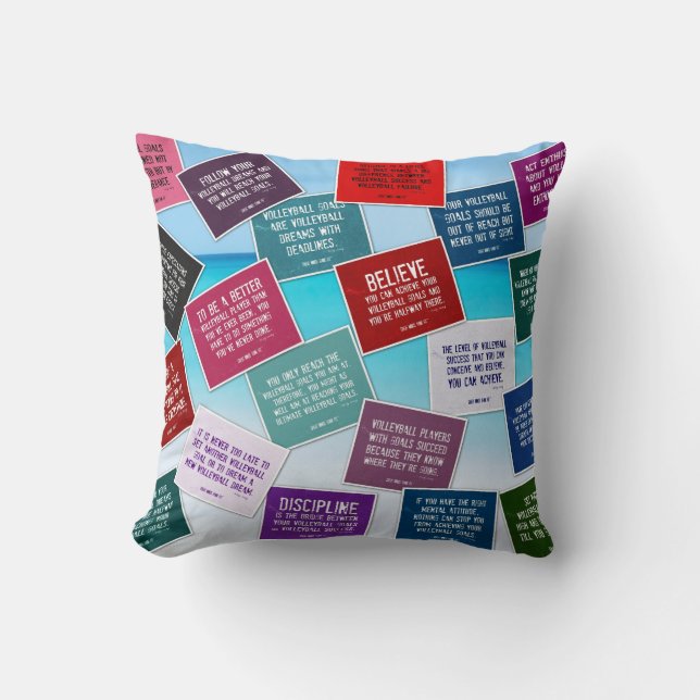 Volleyball Quotes Pillow in Colours (Front)