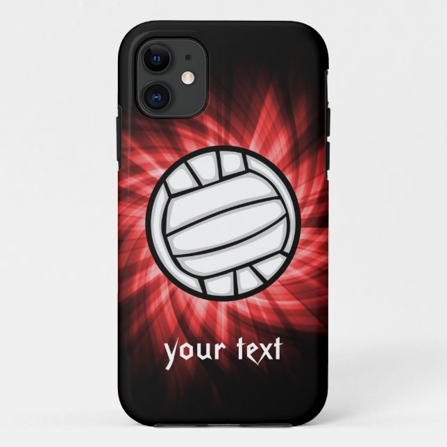 Volleyball; Red Case-Mate iPhone Case (Back)