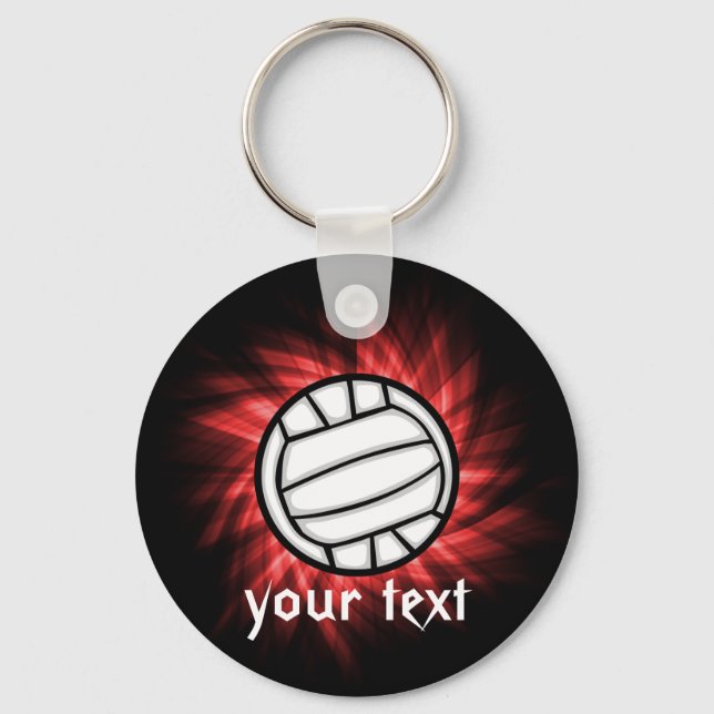 Volleyball; Red Key Ring (Front)