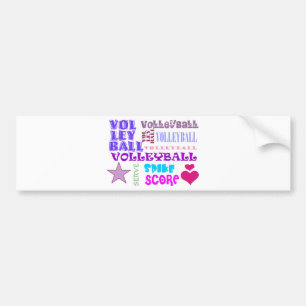 Volleyball Repeating Bumper Sticker