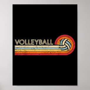 Volleyball Retro Cool Vintage Teens Adults Volleyb Poster