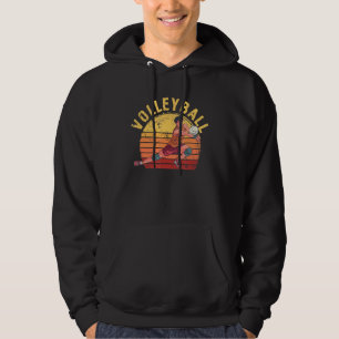 Volleyball Retro Style Vintage Vball Players Coach Hoodie