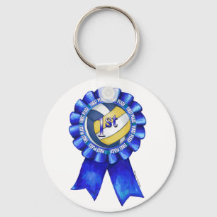 Volleyball Ribbons 1st Key Ring