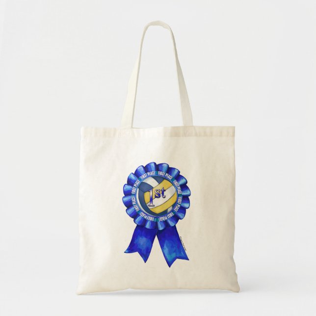 Volleyball Ribbons 1st Tote Bag (Front)