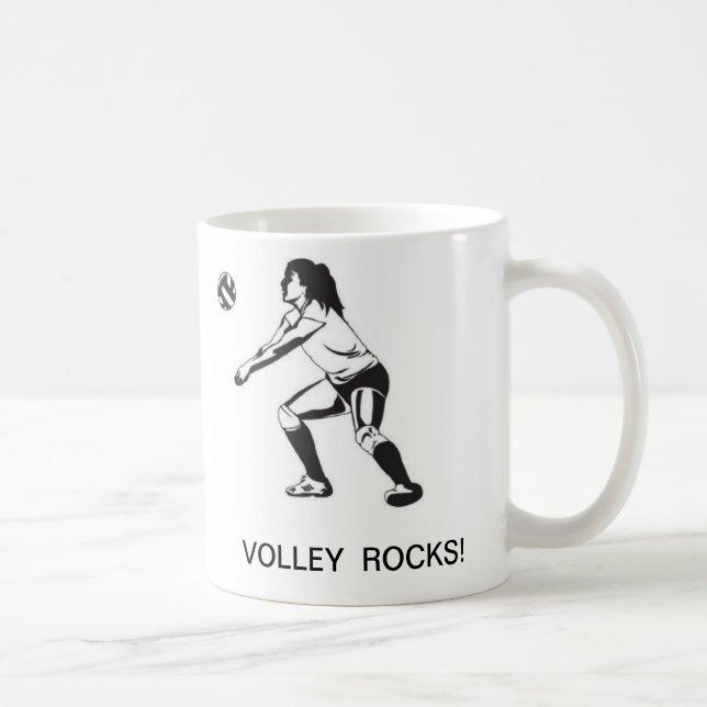 VOLLEYBALL ROCKS! Coffee Mug (Right)