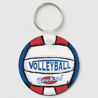 Volleyball Rocks Key Ring