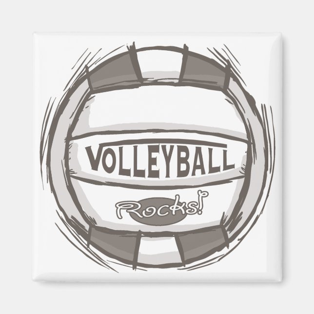 Volleyball Rocks Magnet (Front)
