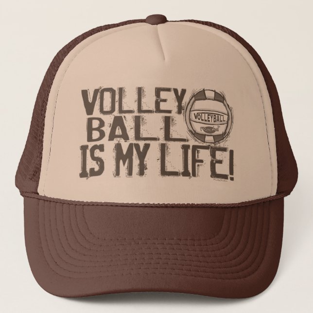 Volleyball Rocks Trucker Hat (Front)