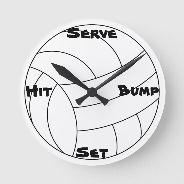 Volleyball Round Clock (Front)