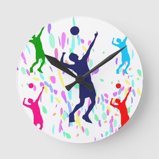 VOLLEYBALL ROUND CLOCK (Front)