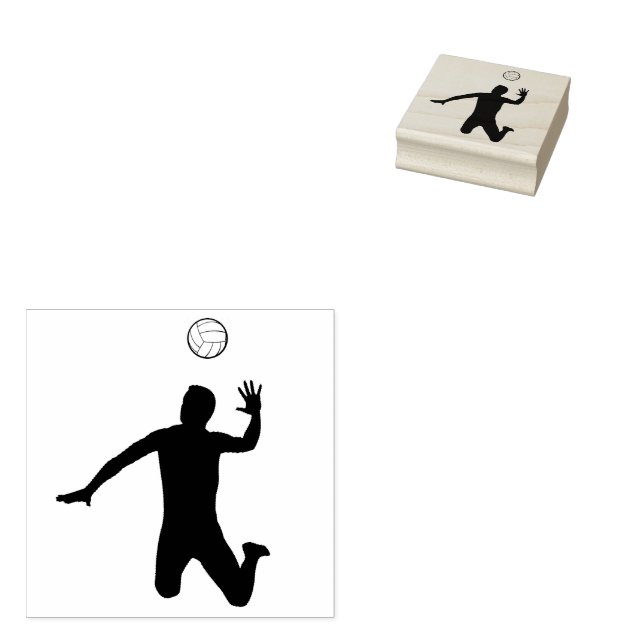 volleyball  rubber stamp (Stamped)