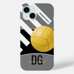 Volleyball Rules   Initials iPhone 15 Case