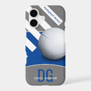 Volleyball Rules Initials Deep Blue