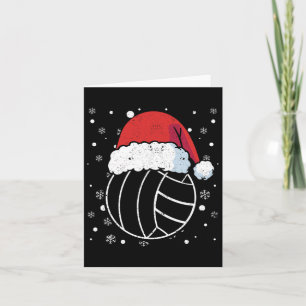 Volleyball Santa Claus Hat Sports Christmas Pjs Xm Card