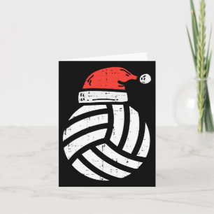 Volleyball Santa Hat Christmas Xmas Sport Player C Card