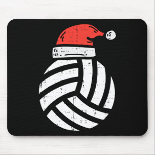 Volleyball Santa Hat Christmas Xmas Sports Player  Mouse Pad