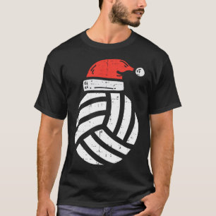 Volleyball Santa Hat Christmas Xmas Sports Player T-Shirt