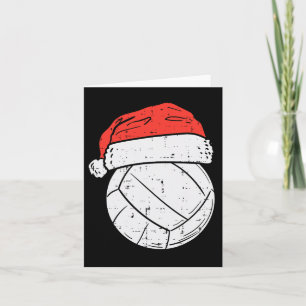 Volleyball Santa Hat Sports Christmas Xmas Card